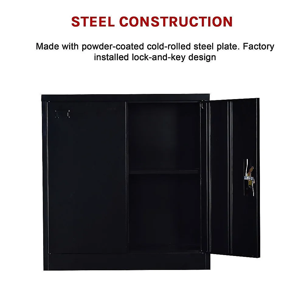 Two-Door Shelf Office Gym Filing Storage Locker Cabinet Safe