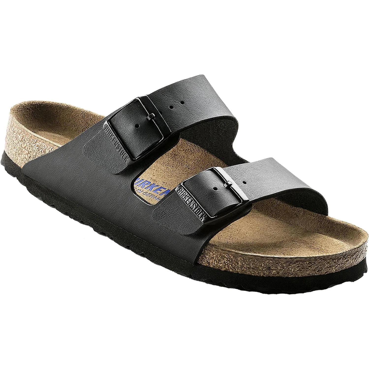 Unisex Birkenstock Arizona Soft Footbed Black Birko-Flor