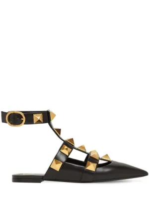 Valentino Garavani   10mm Roman Stud leather flats 