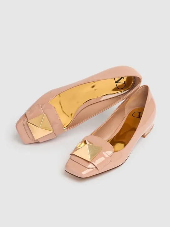 Valentino Garavani   20mm One Stud patent leather flats 