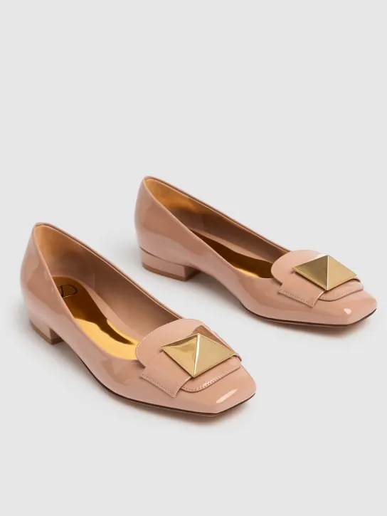 Valentino Garavani   20mm One Stud patent leather flats 