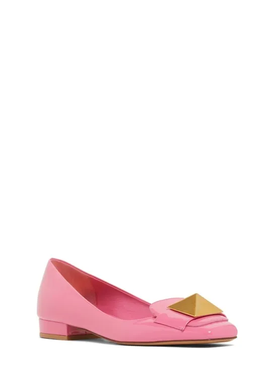 Valentino Garavani   20mm One Stud patent leather flats 