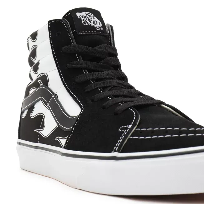 Vans scarpa sneakers da uomo Sk8-Hi Flame VN0A32QGK681 nero-bianco