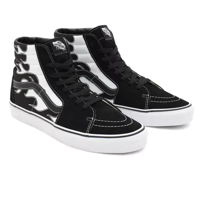 Vans scarpa sneakers da uomo Sk8-Hi Flame VN0A32QGK681 nero-bianco