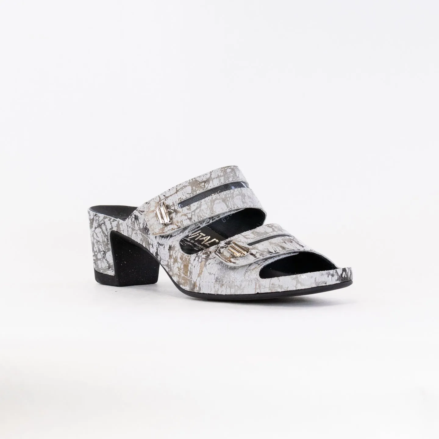 Vital Joy Mule Sandal (Women's) - Apache Cream Metallic Leather