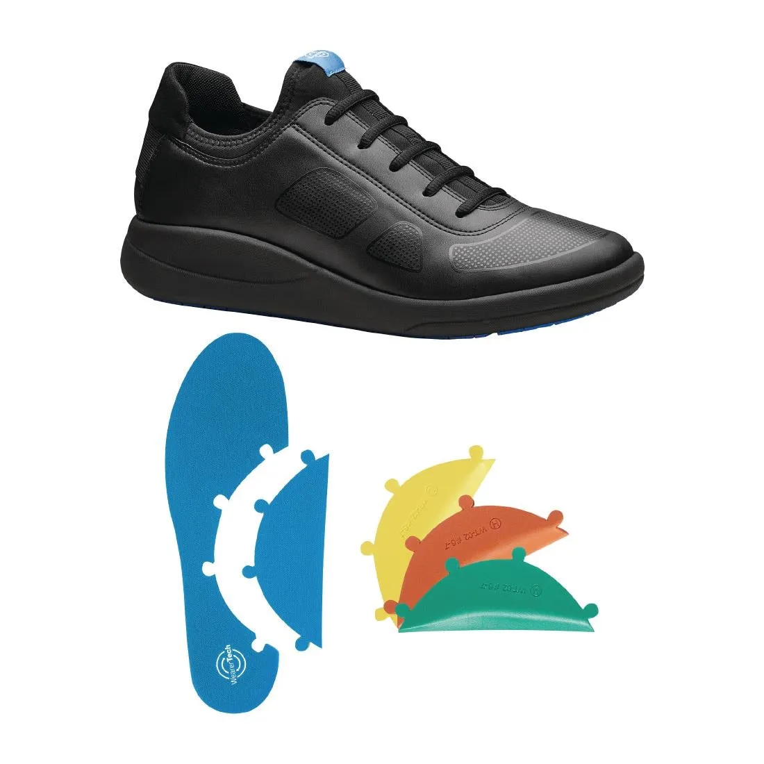 WearerTech Transform Trainer Black/Black with Modular Insole Size 46