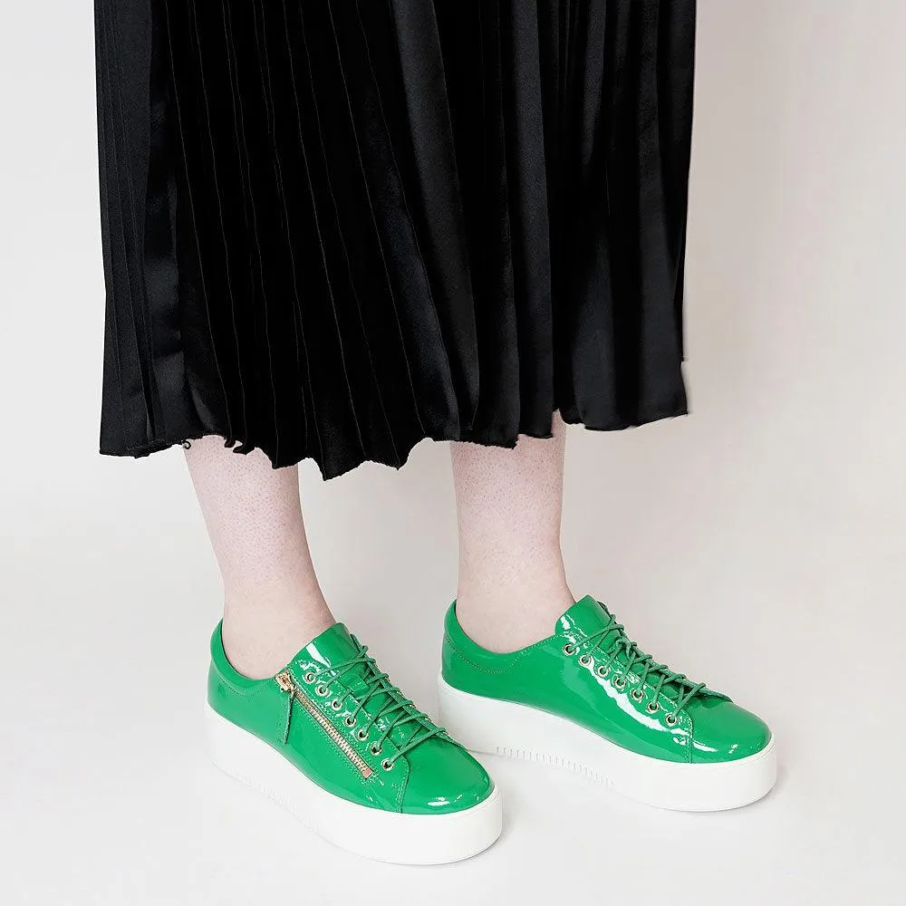 Wolfie Emerald Patent Leather Sneakers