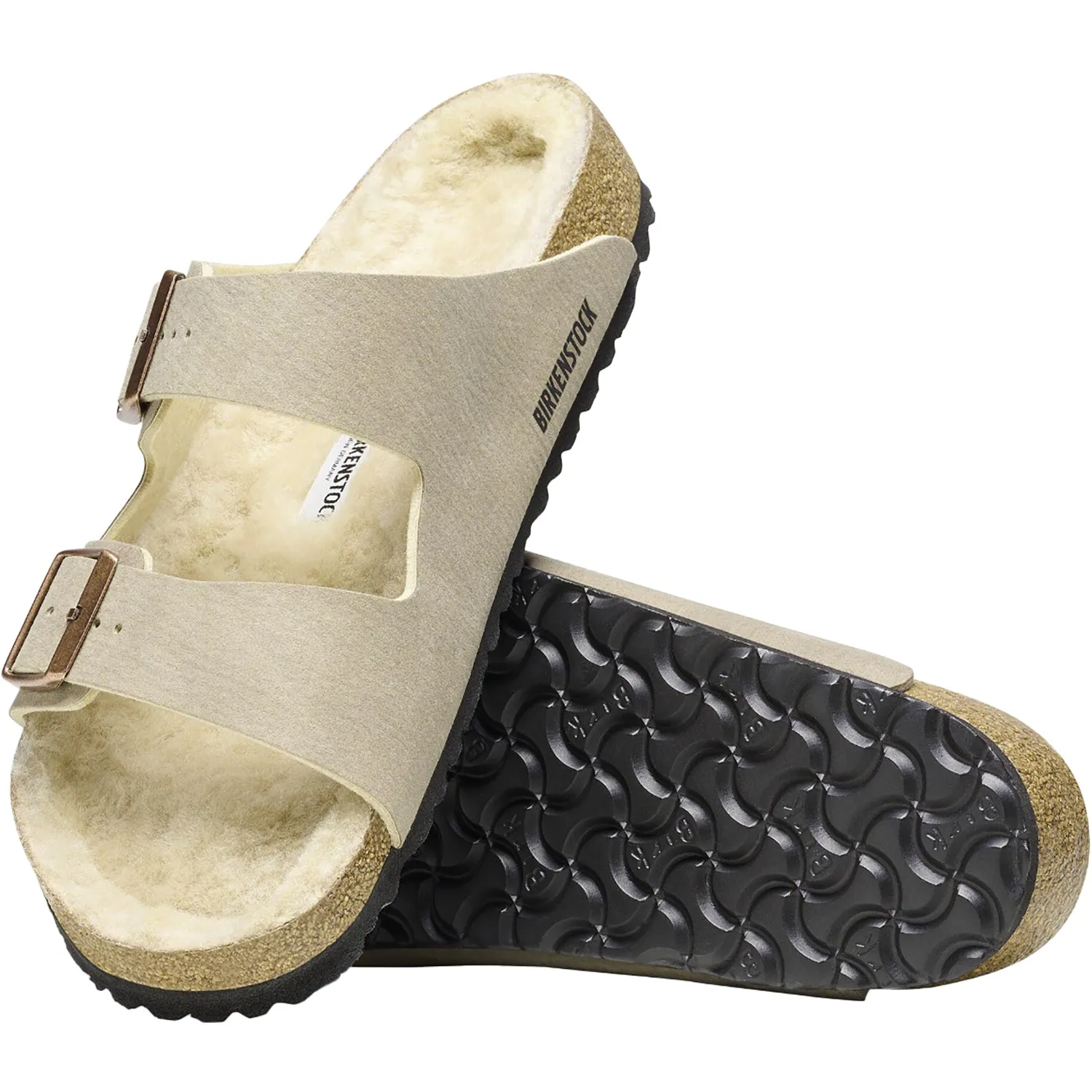 Women's Birkenstock Arizona Shearling Desert Grey Wool