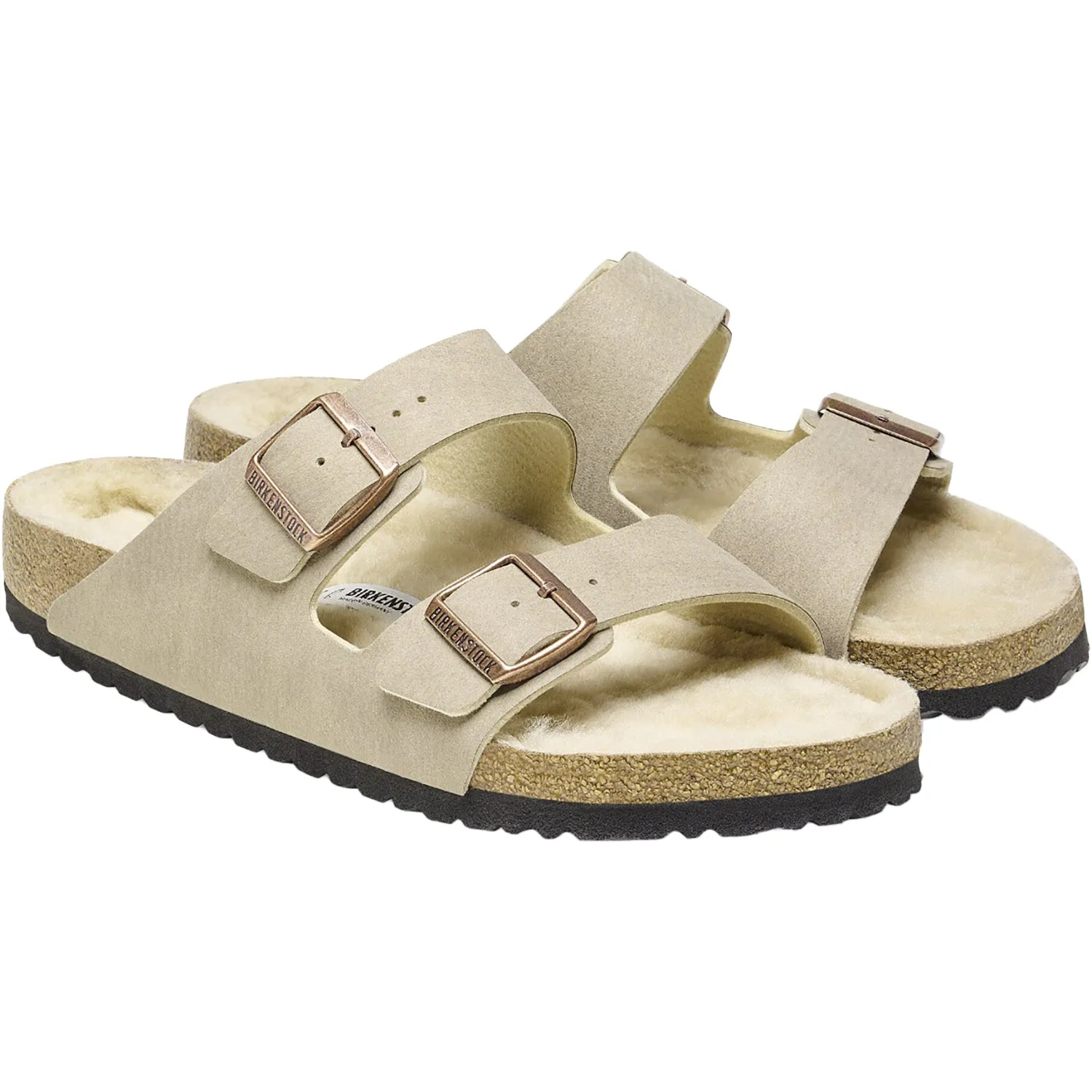 Women's Birkenstock Arizona Shearling Desert Grey Wool