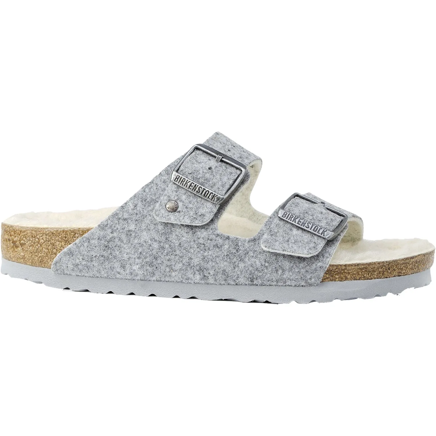 Women's Birkenstock Arizona Wool Light Grey Natural