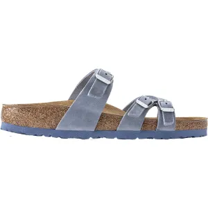 Women's Birkenstock Franca Dusty Blue Oiled Leather