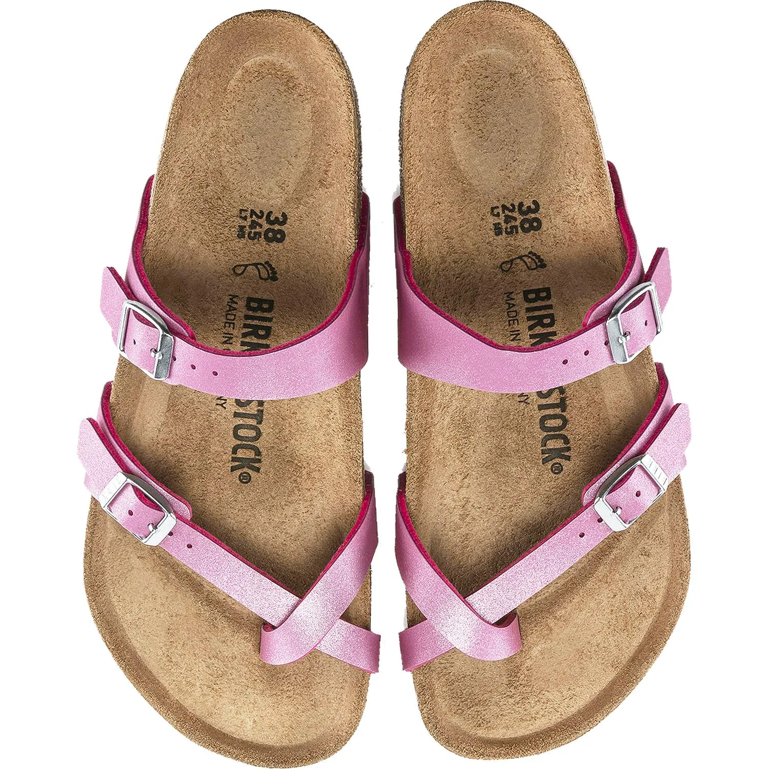 Women's Birkenstock Mayari Icy Metallic Fuchsia Tulip Birko-Flor