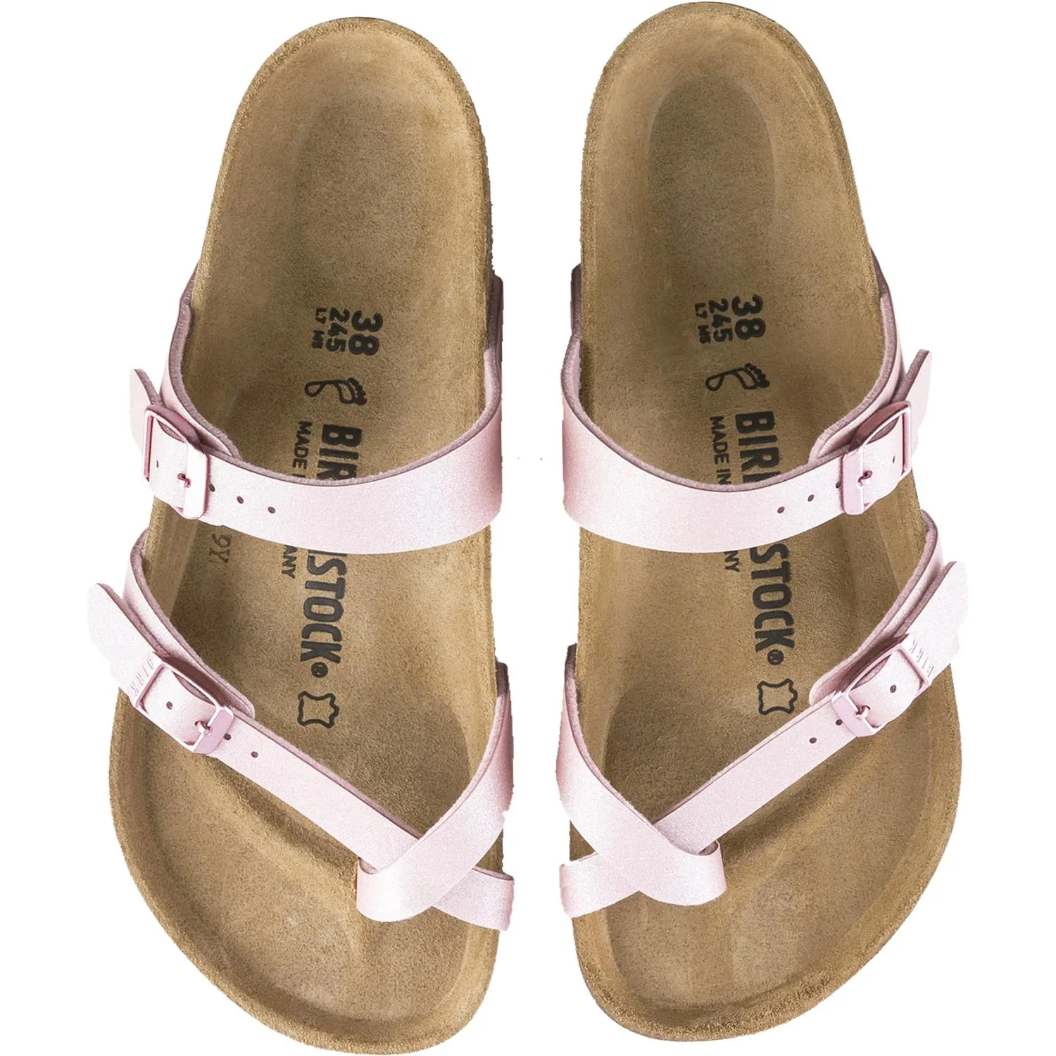 Women's Birkenstock Mayari Icy Metallic Old Rose Birko-Flor