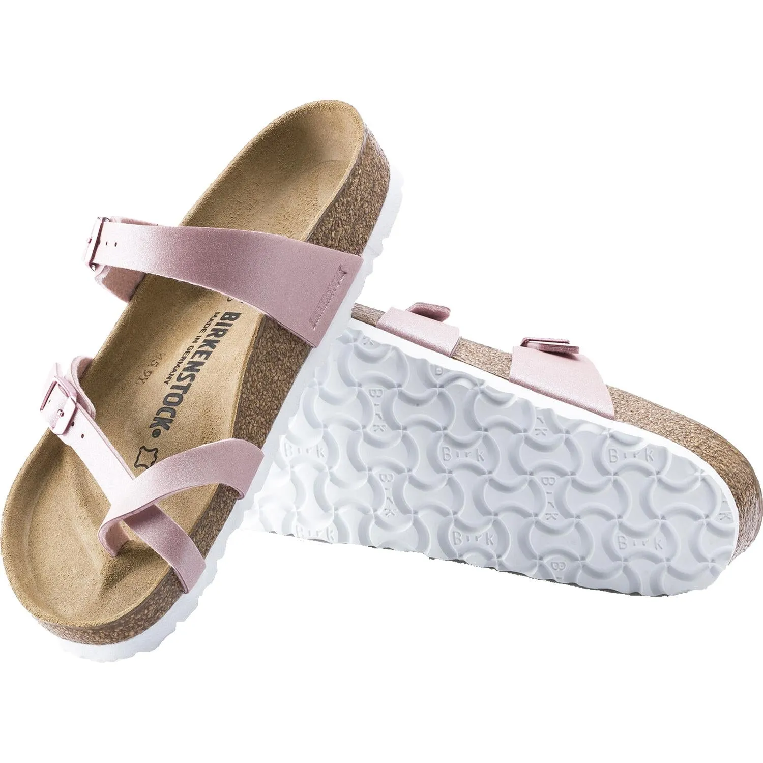 Women's Birkenstock Mayari Icy Metallic Old Rose Birko-Flor