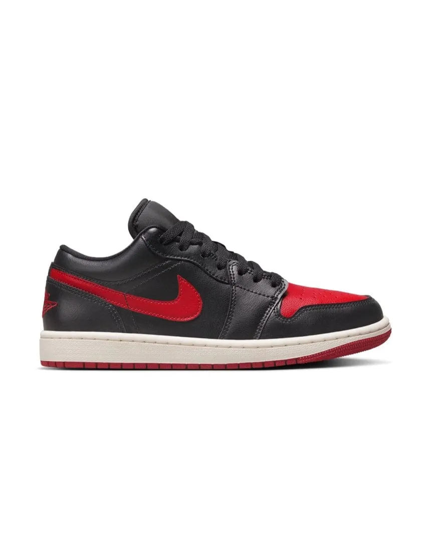 Women's Jordan 1 Low - Black / Gym Red - Sail