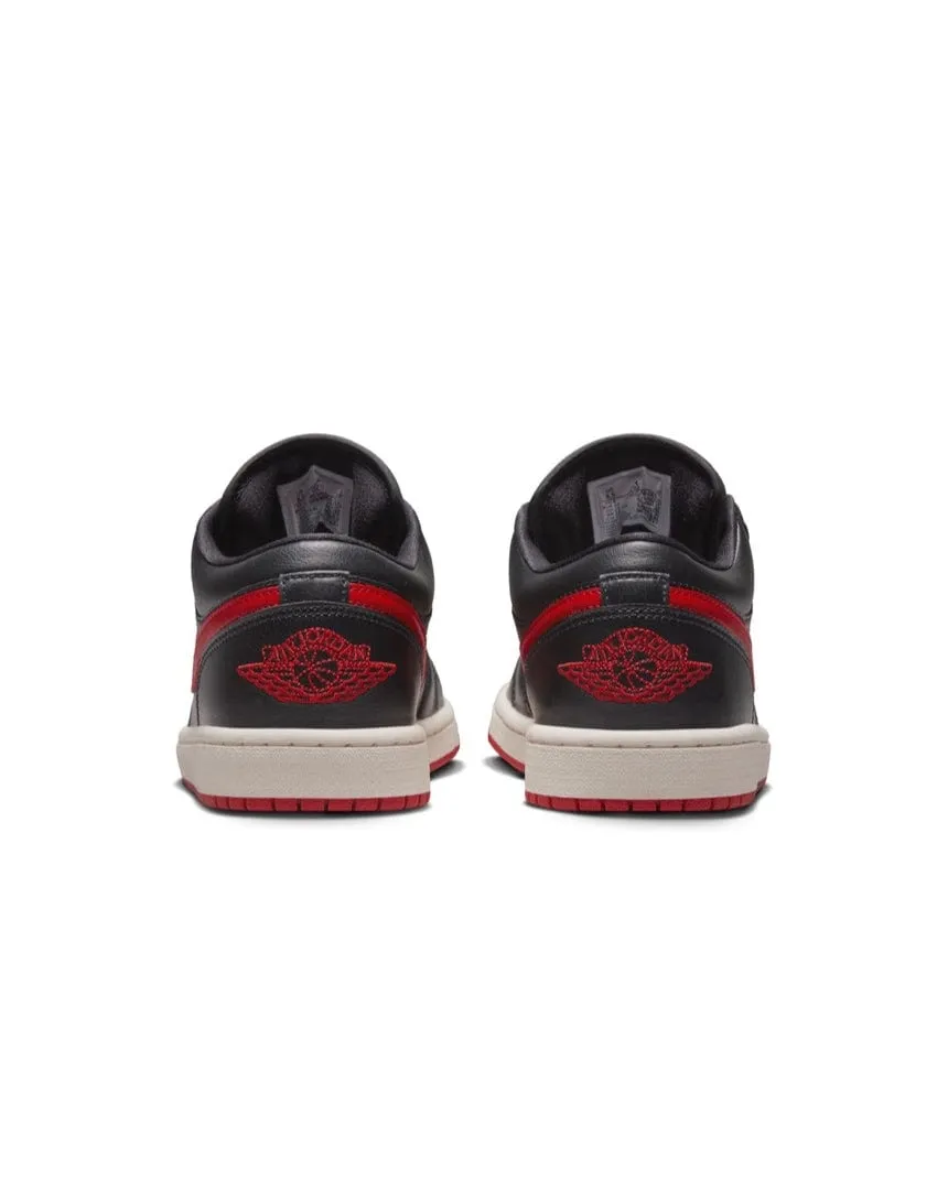 Women's Jordan 1 Low - Black / Gym Red - Sail