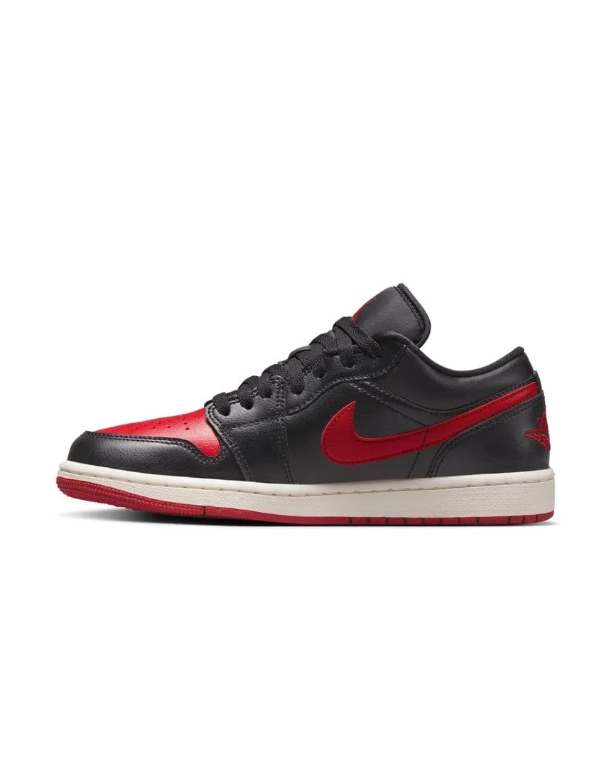 Women's Jordan 1 Low - Black / Gym Red - Sail