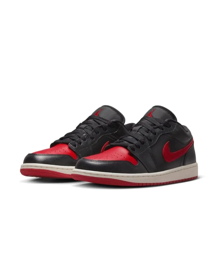 Women's Jordan 1 Low - Black / Gym Red - Sail