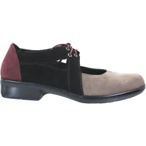 Women's Naot Alisio Shiitake/Black Velvet/Violet Nubuck