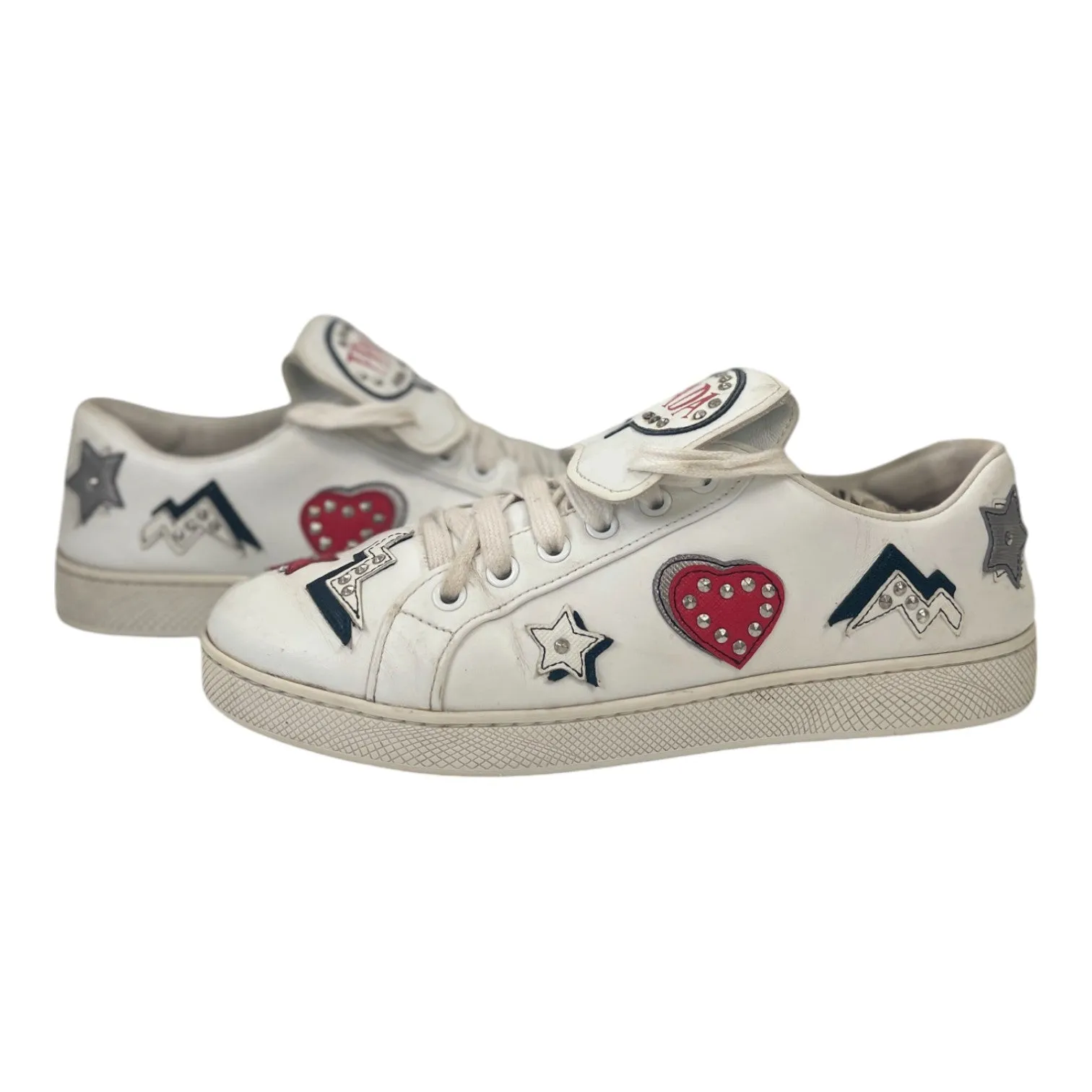 Women's Patchwork Low Trainers White Size EU 38 / UK 5