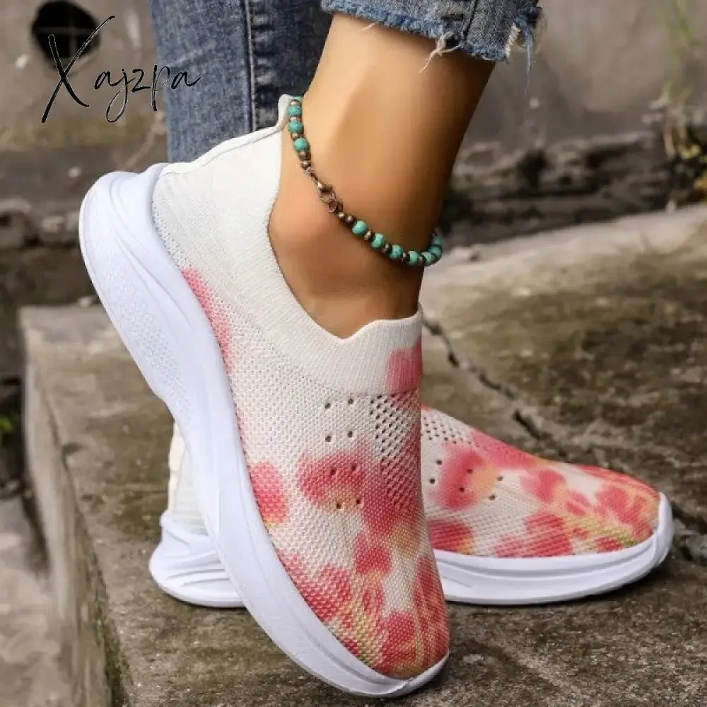 Xajzpa - Pink Casual Sportswear Daily Patchwork Tie-dye Round Mesh Breathable Comfortable Out Door Shoes