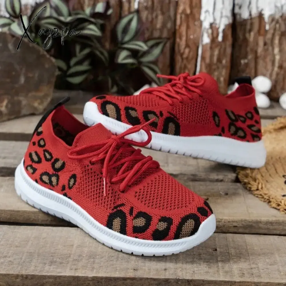 Xajzpa - Red Casual Sportswear Daily Patchwork Frenulum Round Comfortable Shoes