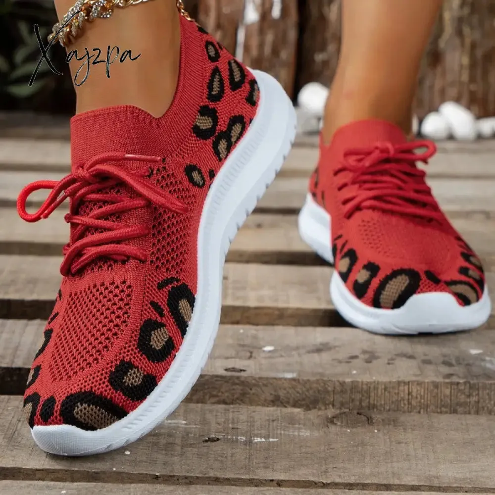 Xajzpa - Red Casual Sportswear Daily Patchwork Frenulum Round Comfortable Shoes