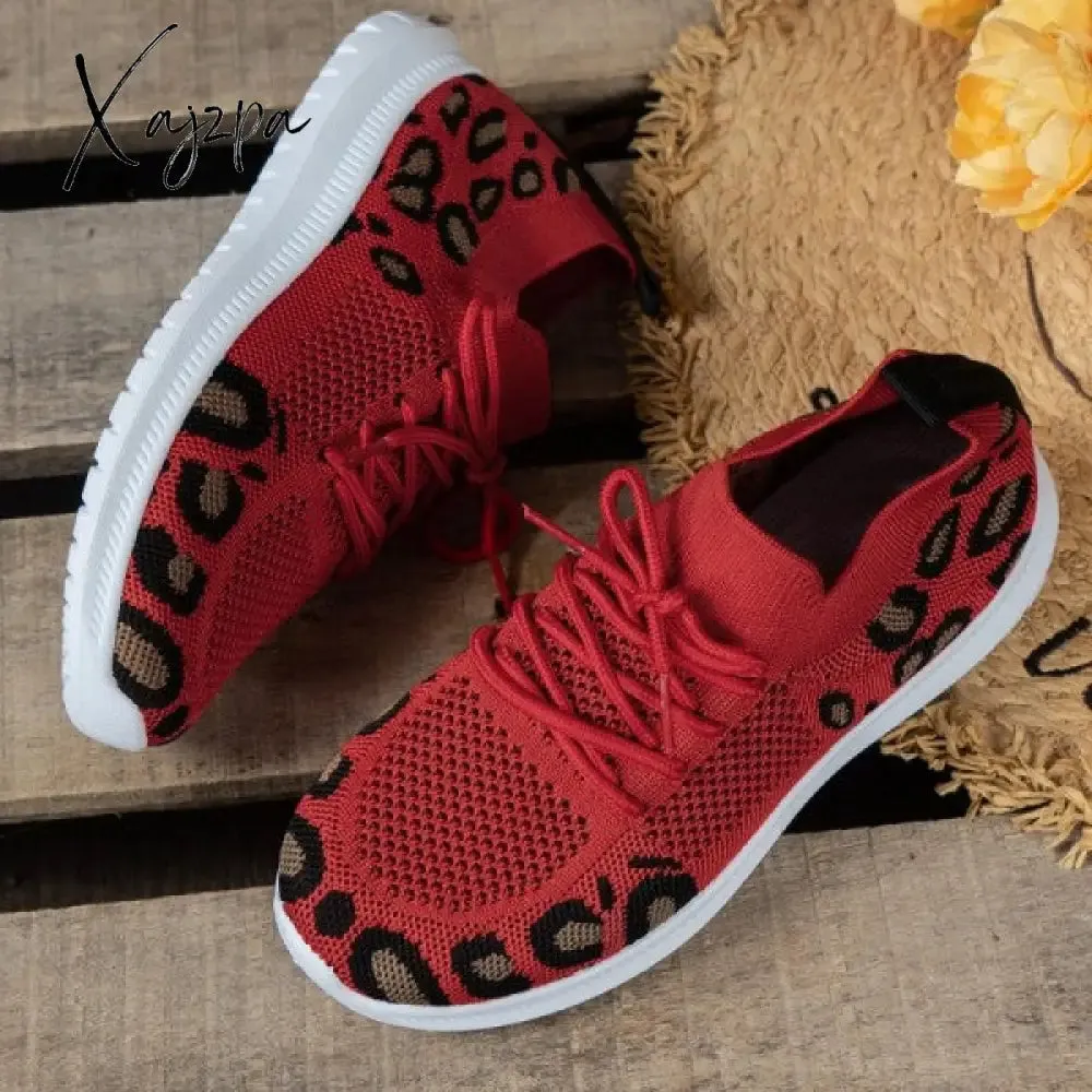 Xajzpa - Red Casual Sportswear Daily Patchwork Frenulum Round Comfortable Shoes