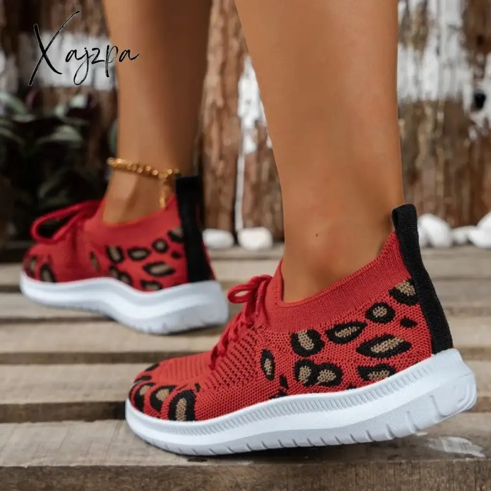 Xajzpa - Red Casual Sportswear Daily Patchwork Frenulum Round Comfortable Shoes