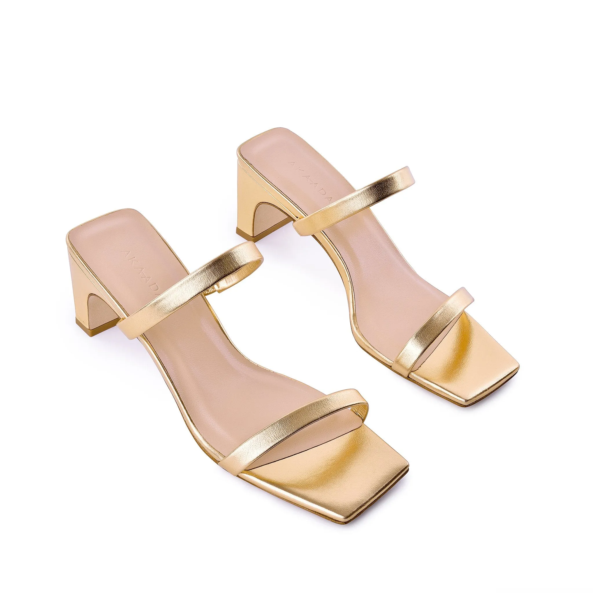 Yuki Gold Metallic Leather Sandals